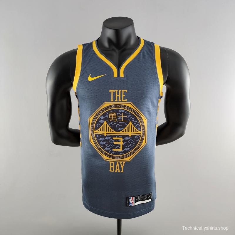 2018 POOLE#3 Golden State Warriors Grey NBA Jersey