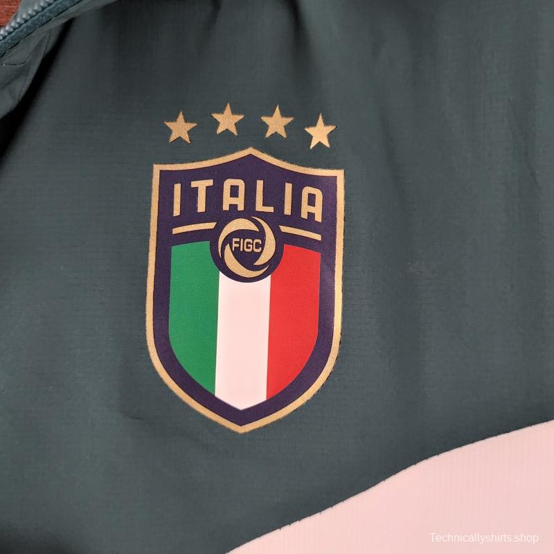 2022 Italy Windbreaker White-Green