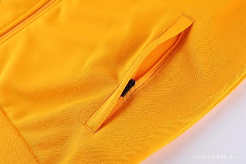 2022 Netherlands Yellow Full Zipper Tracksuit