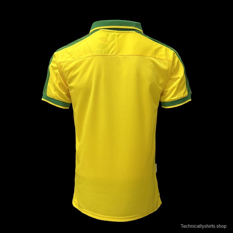 Retro 1997 Brazil Home Soccer Jersey