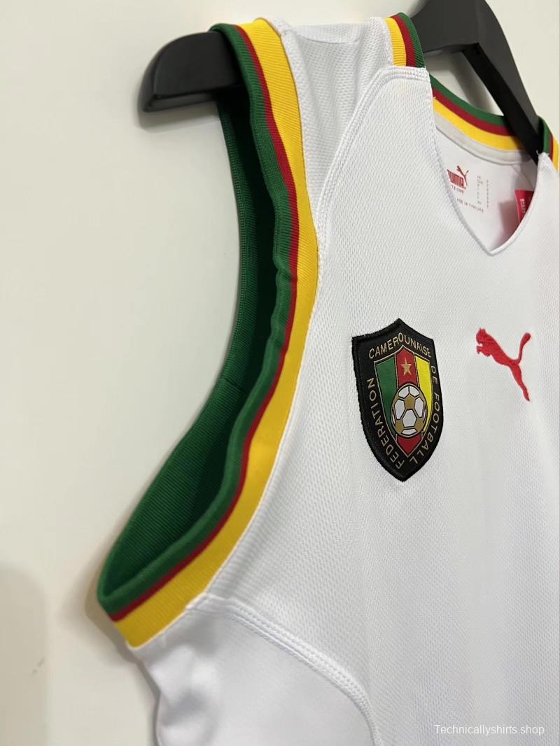 Retro 2002 Cameroon White Jersey