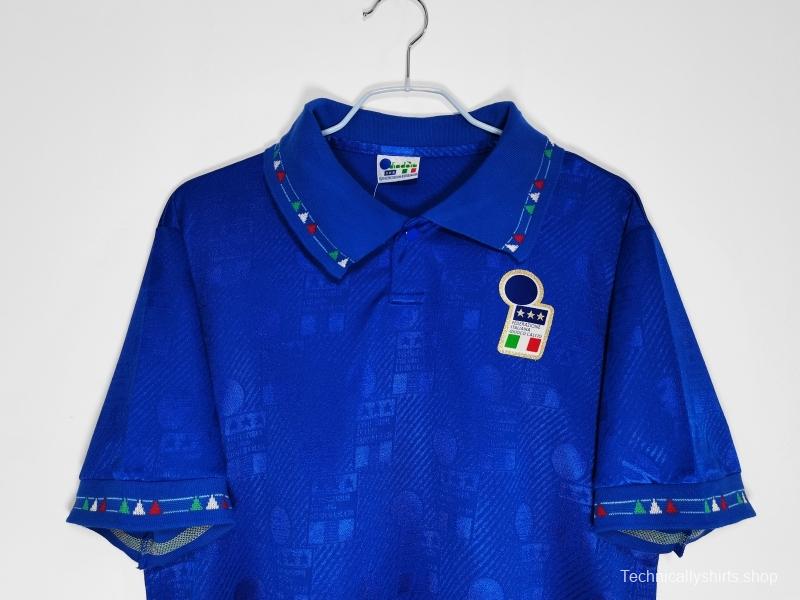 Retro 1994 Italy Home Soccer Jersey