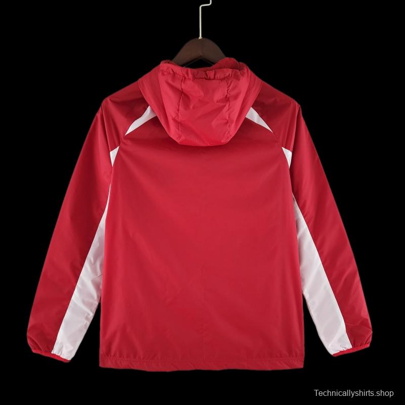 22/23 Liverpool Windbreaker Red And White