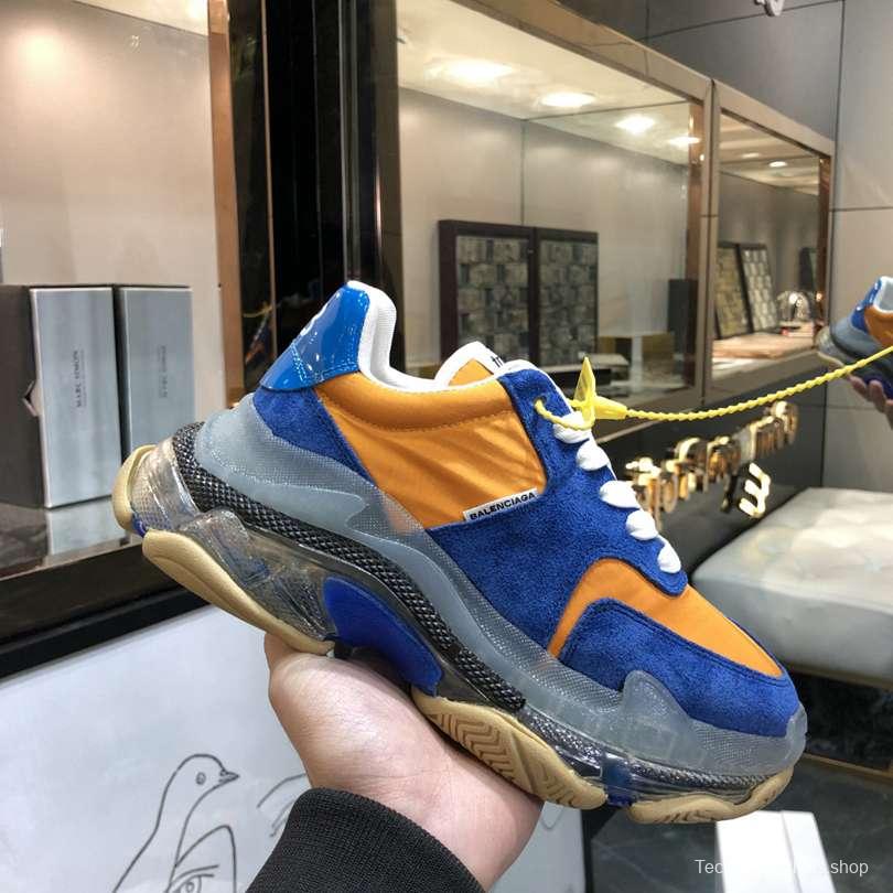 Men/Women Balenciaga Triple S 2.0 Sneaker Blue/Orange