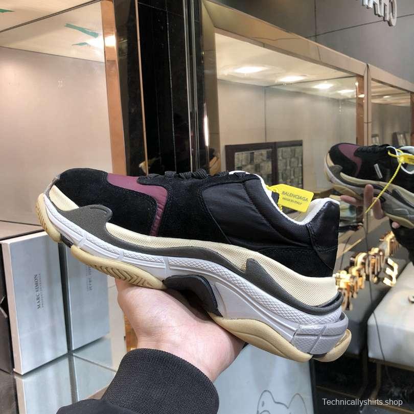 Men/Women Balenciaga Triple S Sneaker Black/Purple Item 6380340