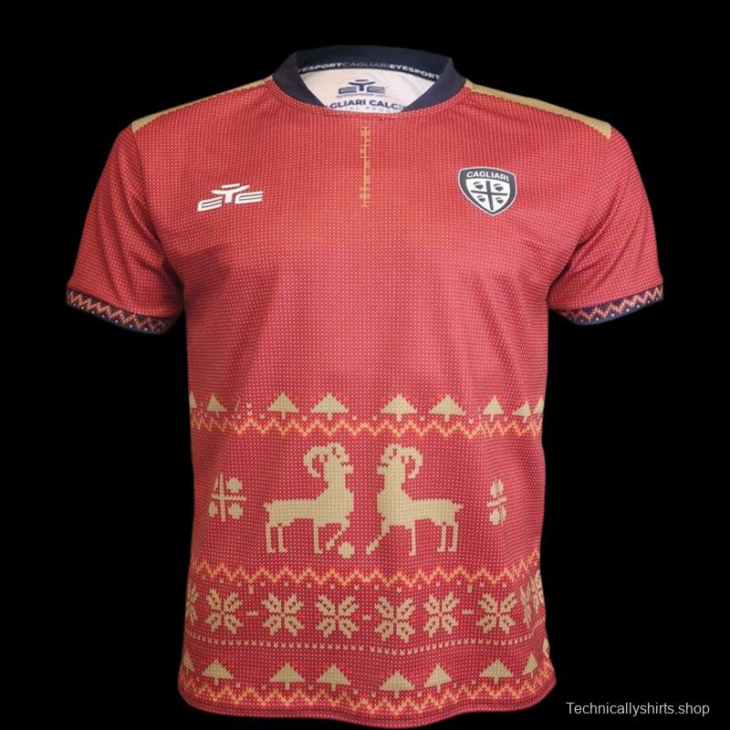 22/23 Cagliari Calcio Christmas Pre-match Jersey