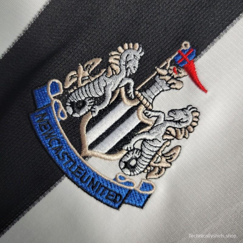 Retro 1995-97 Long Sleeve Newcastle Home Soccer Jersey