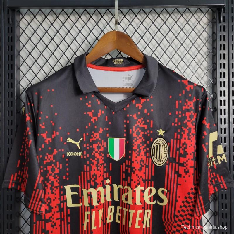 22/23 AC Milan Forth Black Red Jersey