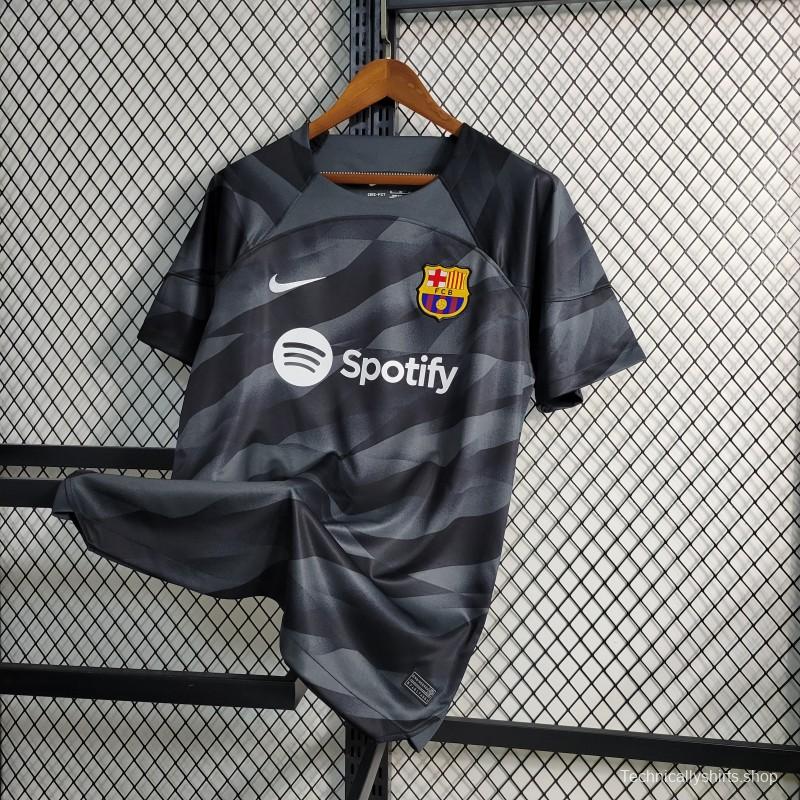 23-24 Barcelona Black Goalkeeper Jersey