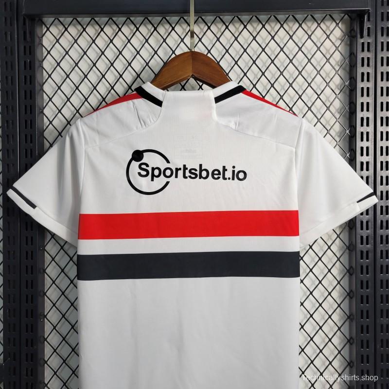 Kids 23-24 Sao Paulo Home Jersey Size 16-28