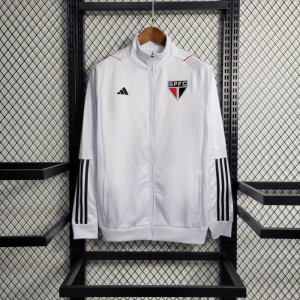 23-24 Sao Paulo White Full Zipper Training Jacket