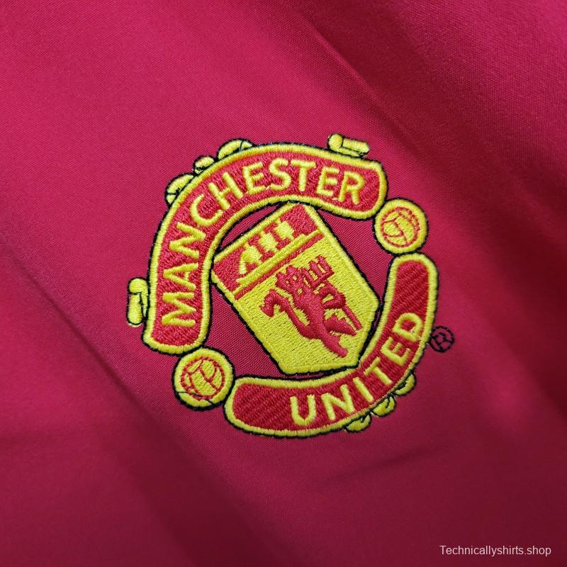 Retro 02/04 Manchester United Long Sleeve Home Jersey