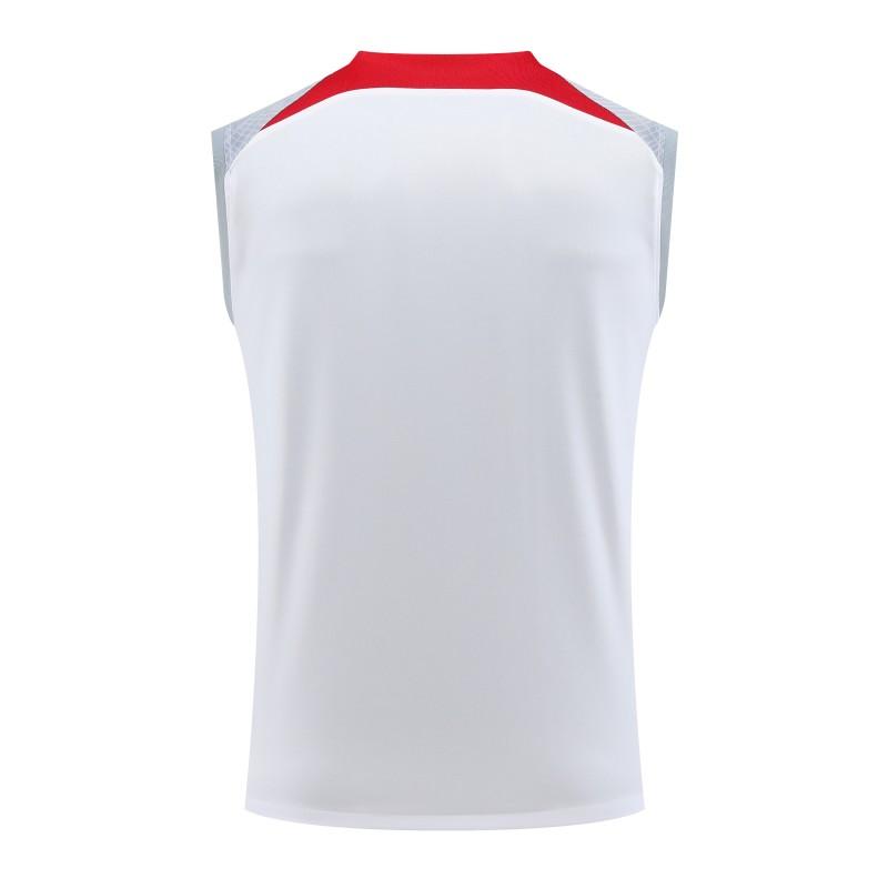 23-24 Liverpool White Vest Jersey+Shorts