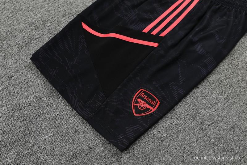 23-24 Arsenal Black Pattern Special Short Sleeve+Shorts