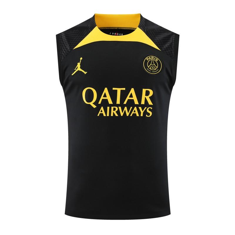 23-24 PSG Black Vest Jersey+Shorts