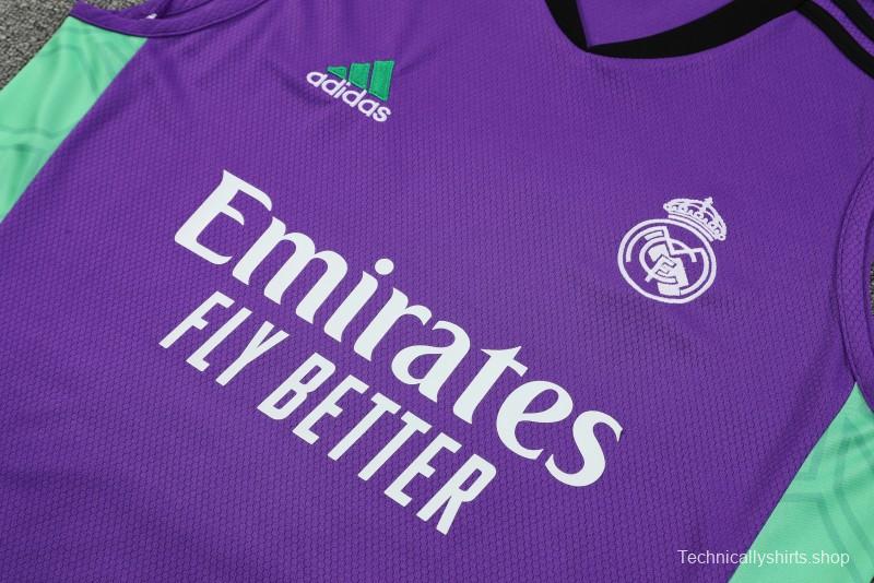 23-24 Real Madrid Purple Vest Jersey+Shorts