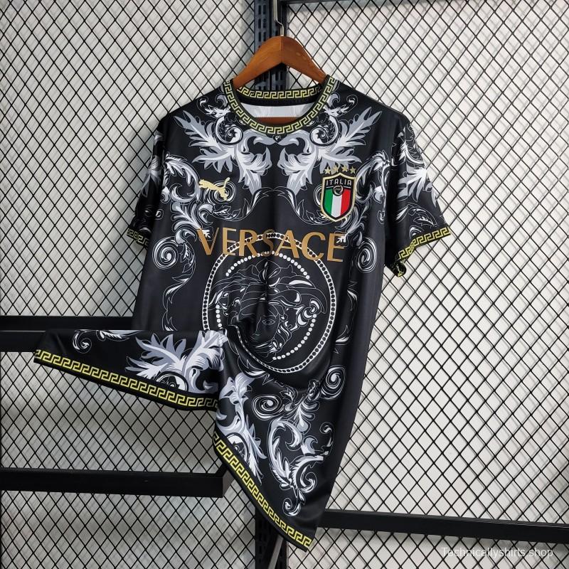 2023  Italy x Versace Special Edition Black Jersey