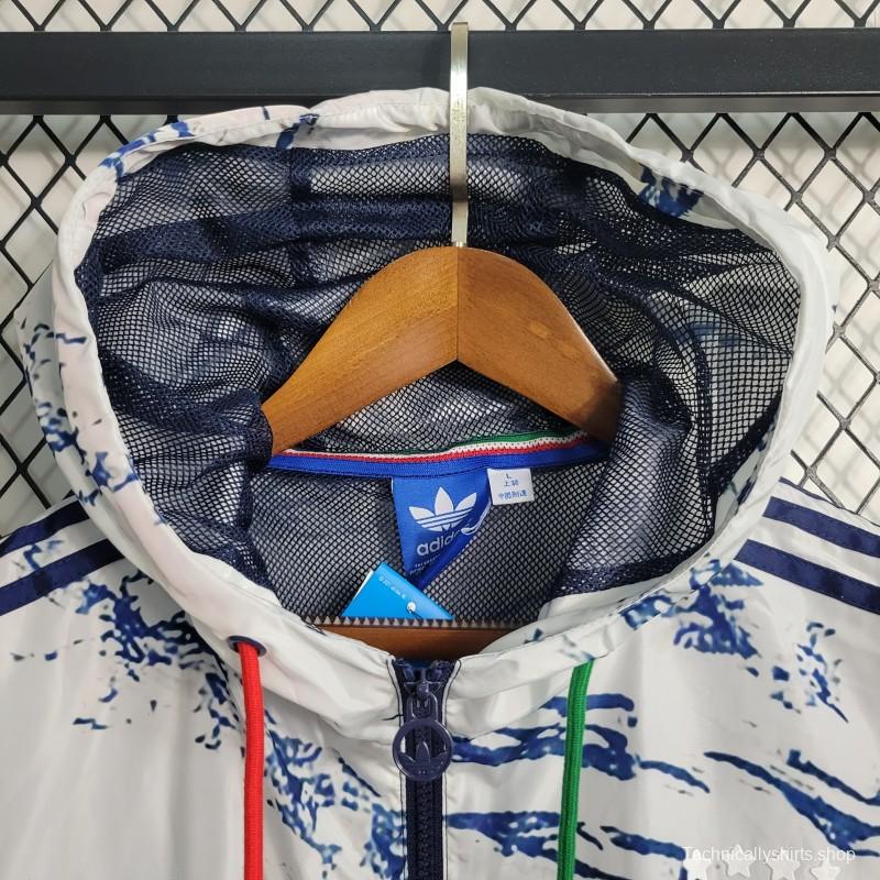 2023 Italy Navy White Windbreaker