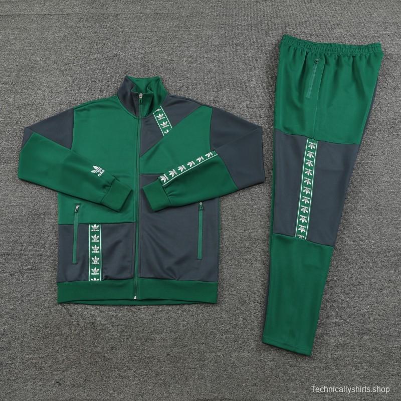 23/24 Adidas Original Green/Grey Full Zipper +Pants