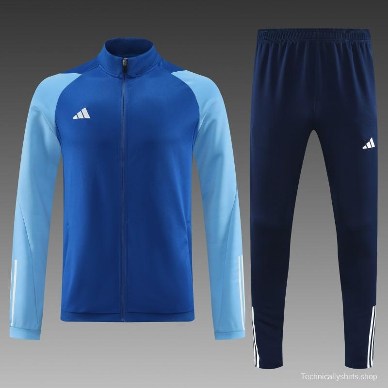 23/24 Adidas Blue Full Zipper Jacket+Pants