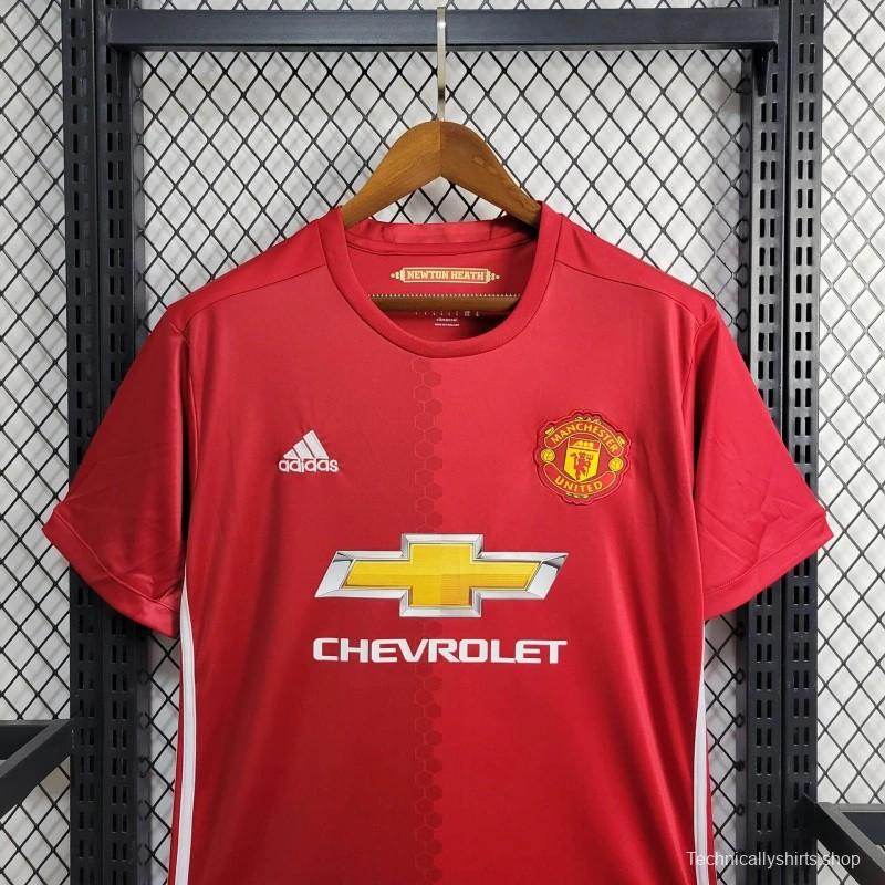 Retro 16/17 Manchester United Home Jersey