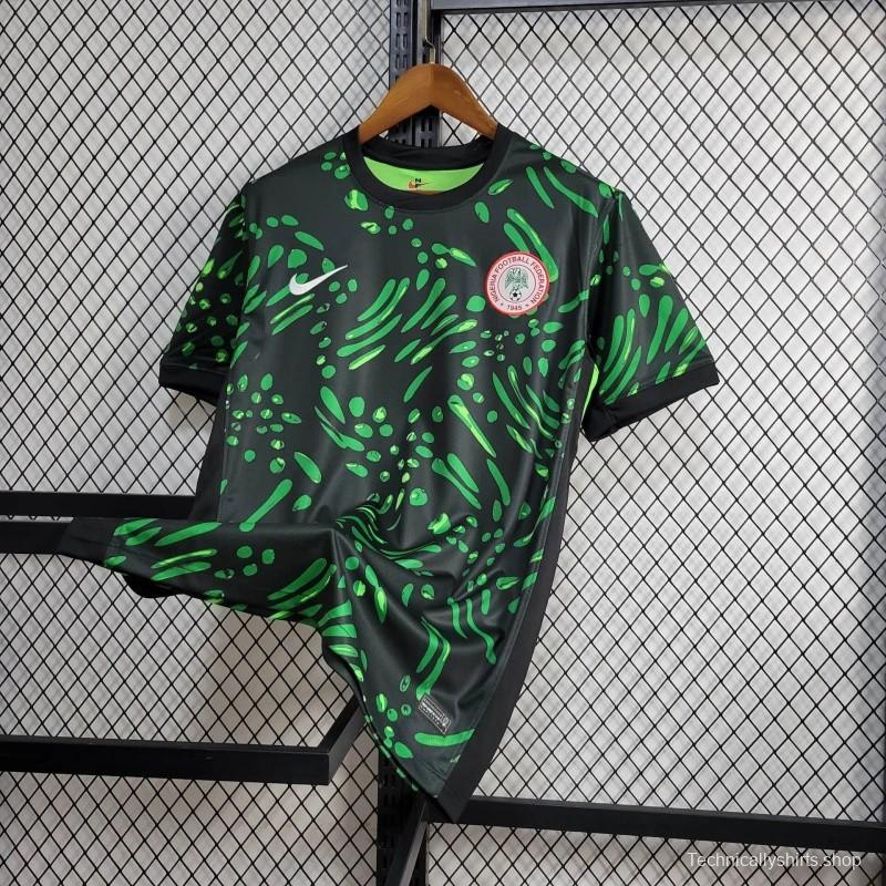 2024 Nigeria Away Green Black Jersey