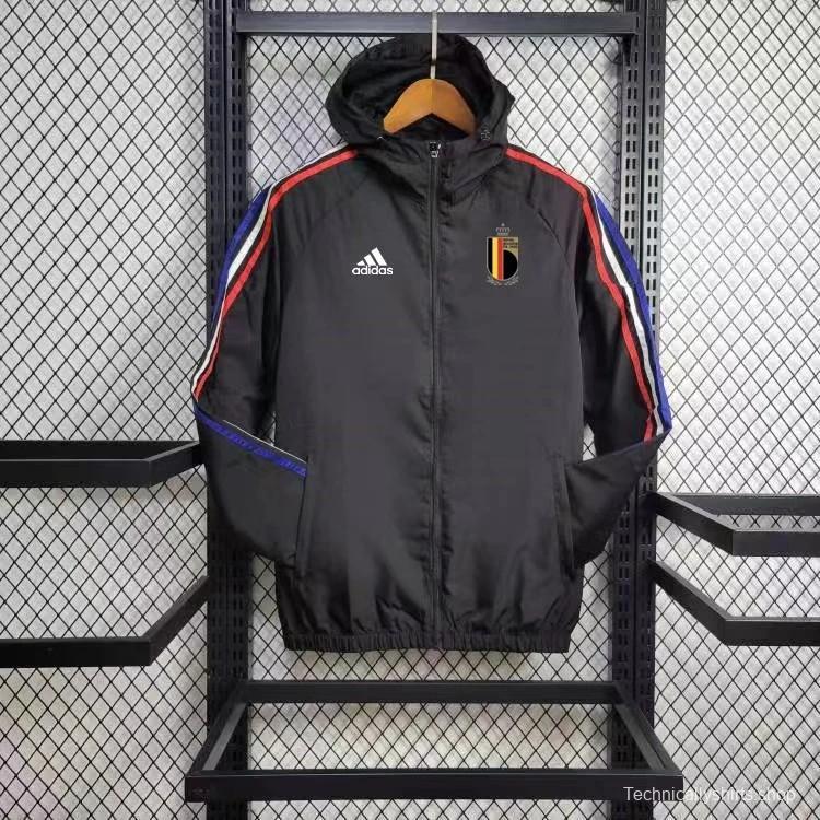 2024 Belgium Black Windbreaker