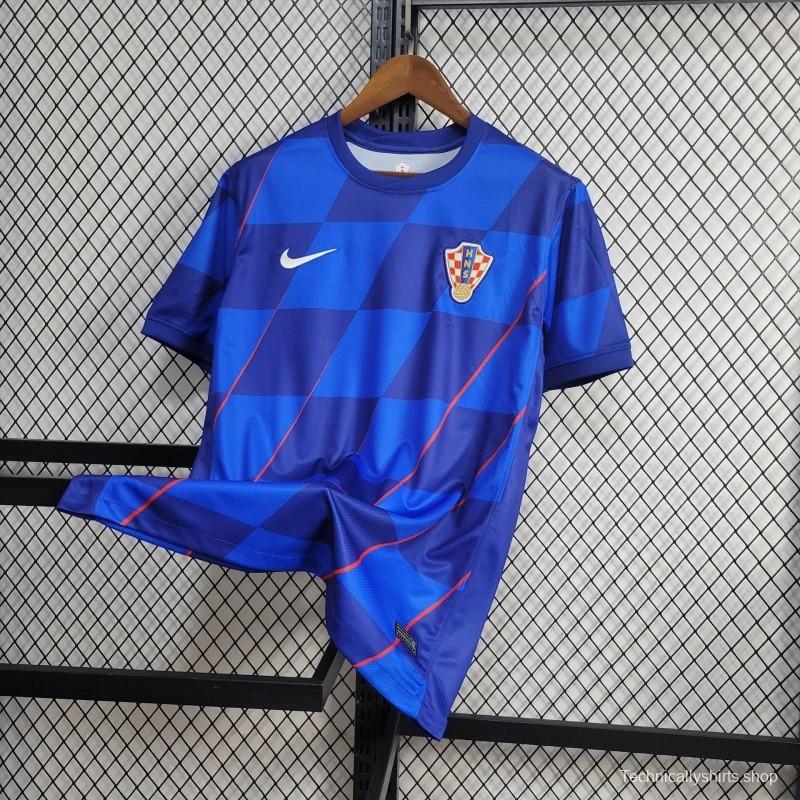 2024 Croatia Away Blue Jersey