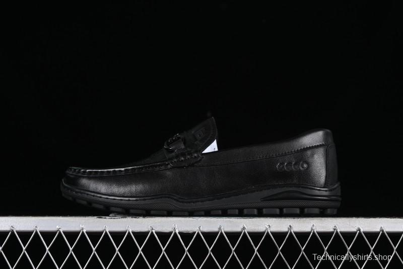 ECCO Soft Moc Series Loafers Men's British Slip-On Driving Shoes - 65707001001