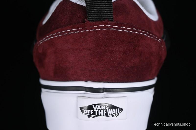 Vans Classics Knu Skool Chunky Tongue Retro Sneakers in Wine Red - VN0009QC02Y