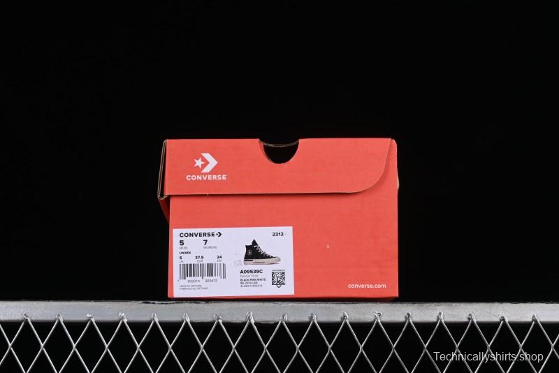 Converse Chuck 70s High Top Canvas Sneakers with Chain Accents in Black & Pink - A09539C