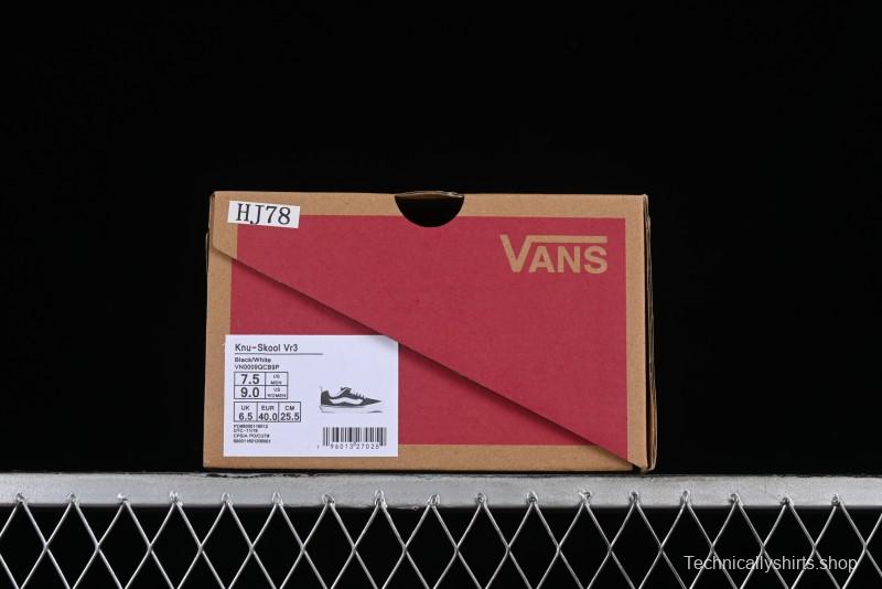 Vans Classics Knu Skool Retro Skate Shoes with Thick Tongue and Oversized Toe - VN0009QCB9P
