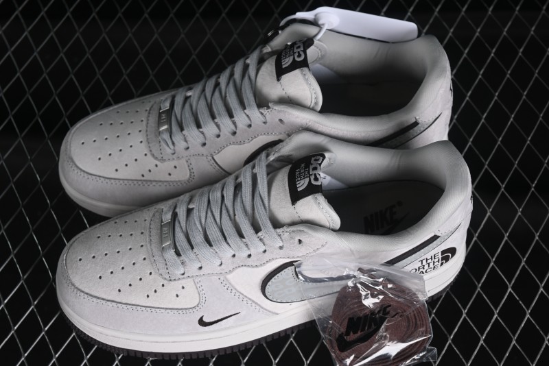 Nike Air Force 1'07 Low The North Face CDG Collaboration - Beige Grey Pigskin Low-Top Casual Sneakers - HD1968-015