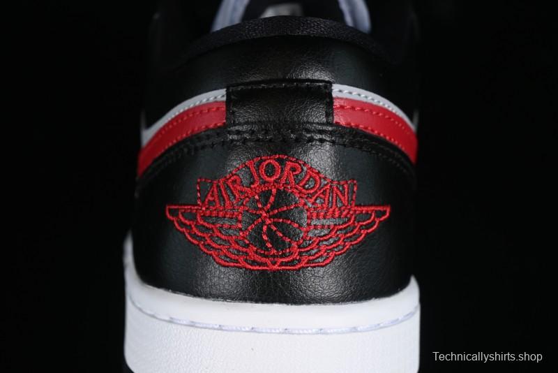 Nike Air Jordan 1 Low AJ1 Black Grey Red Hook Low-Top Culture Basketball Shoes - DC0774-062