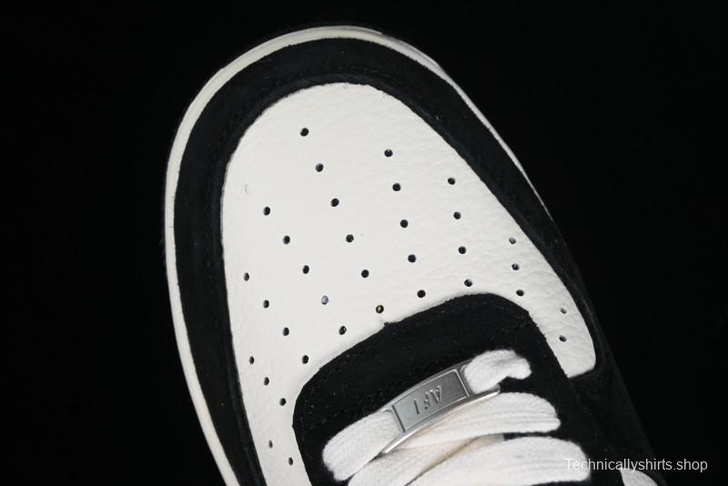 Nike Air Force 1 '07 Low LV Collaboration - Beige Black Pigskin Casual Sneakers - HD1968-010