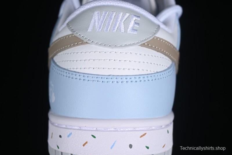 Nike Dunk Pure "Platinum" SB Low-Top Casual Sneakers with Dual Laces and Bear-Inspired Design - DV0831-101