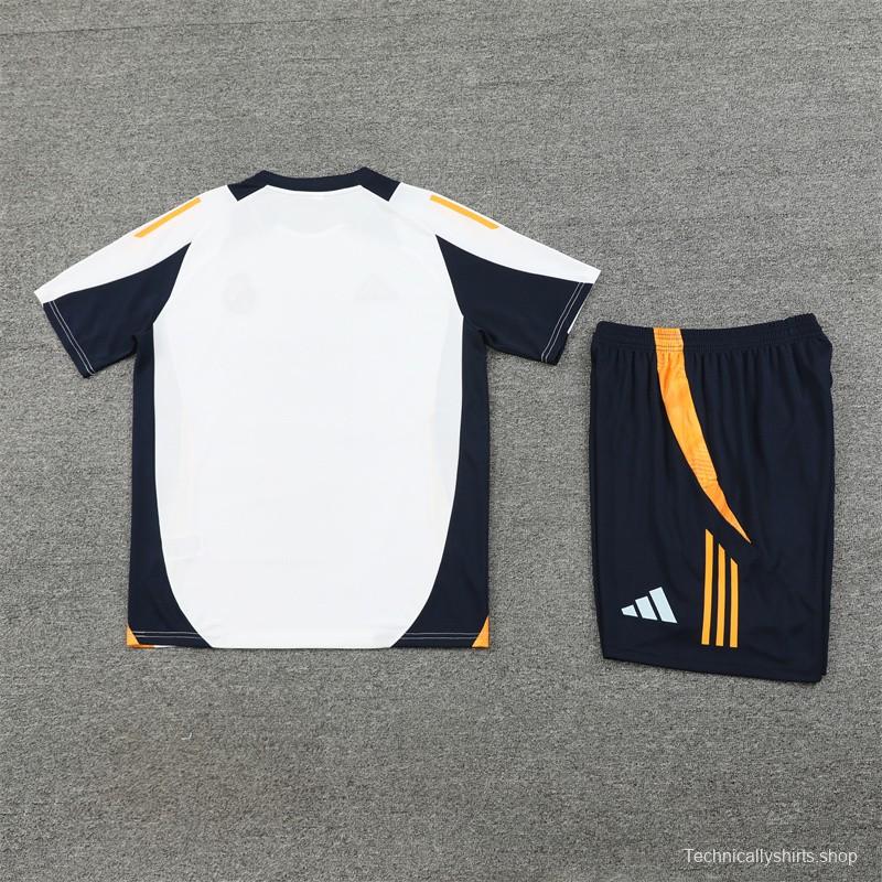 24/25 Real Madrid White Short Sleeve Jersey+Shorts