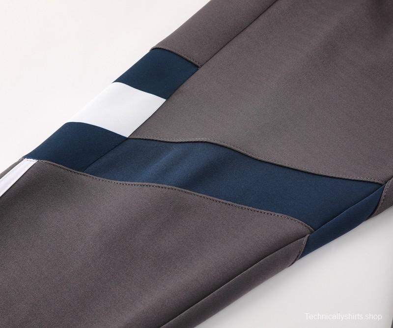 24/25 Real Madrid Grey Full Zipper Jacket +Long Pants