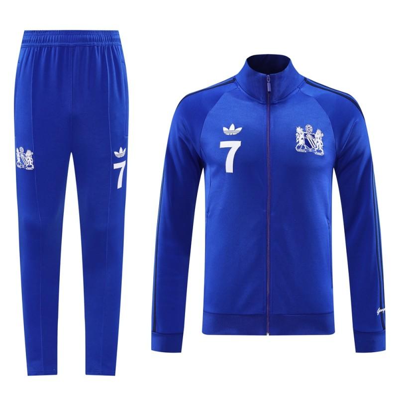 24/25 Manchester United Blue Full Zipper Jacket +Long Pants