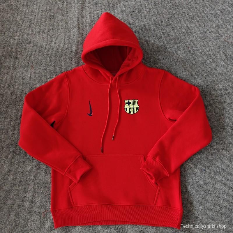 24/25 Barcelona Navy/Red/Black/Beige/Grey Hoodie WIth Black Badge