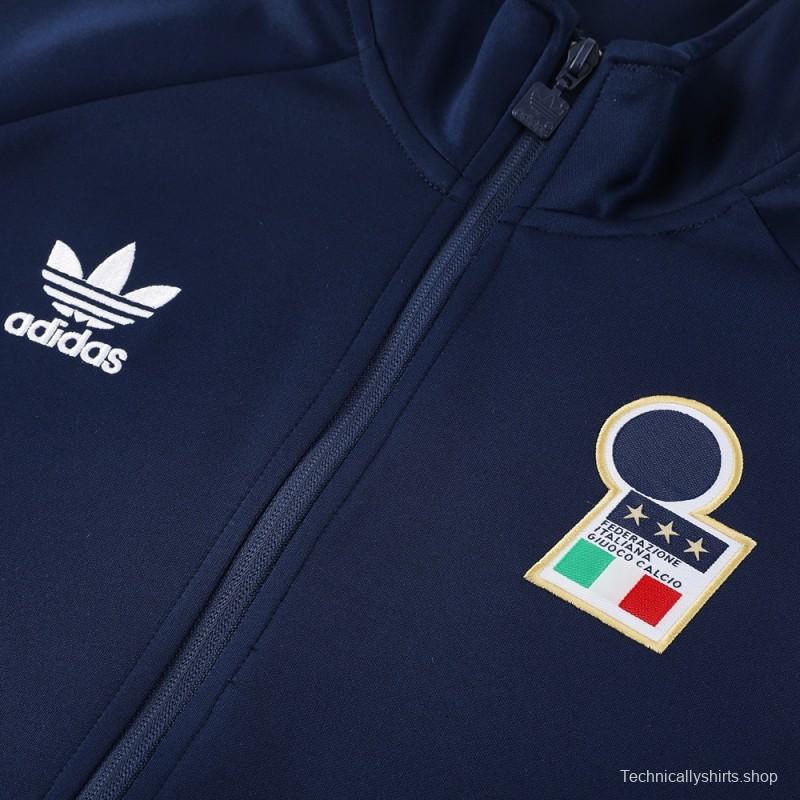 2024 Italy Blue Full Zipper Jacket +Long Pants