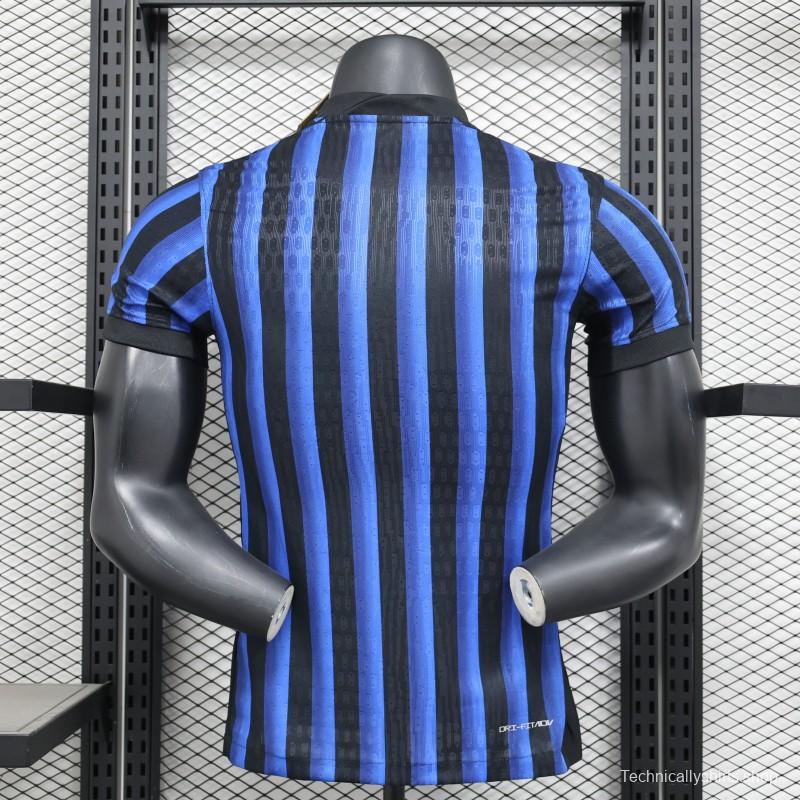 Player Version 25/26 Inter Milan Home Jersey With Sponsor