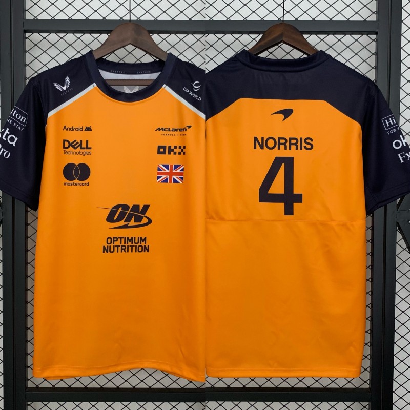 2025 F1 Formula Orange/Black Mclaren Norris T-Shirt