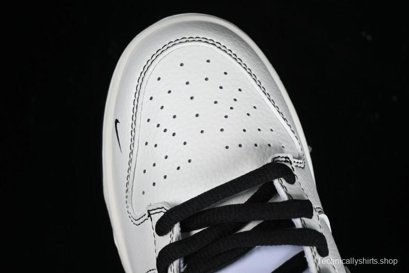 Nike Supreme x SB Dunk Low Casual Skate Shoes in Black and Beige - RM2308-237