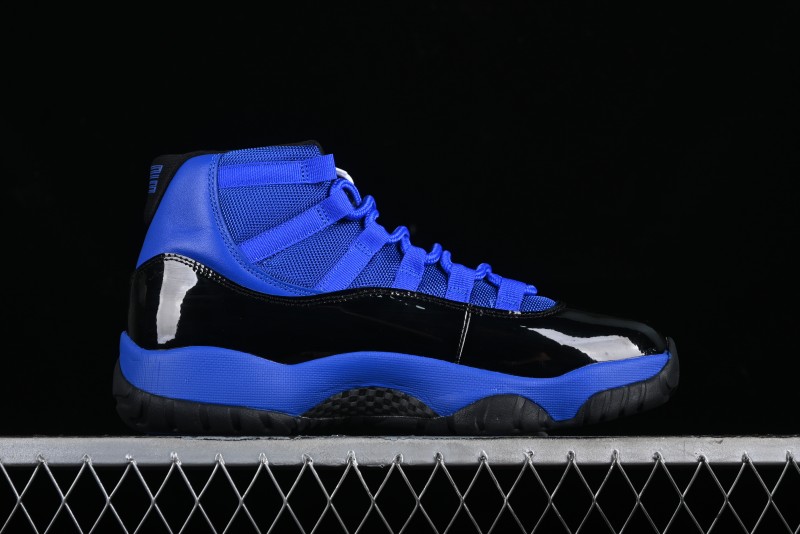 Nike Air Jordan 11 Retro High Top Basketball Shoes in Black and Blue - CT8012-400