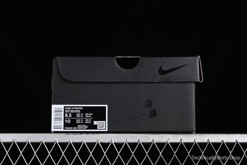 Nike Zoom Kobe IV ZK4 Basketball Shoes with Electroplated Blue Design - FQ3545-400