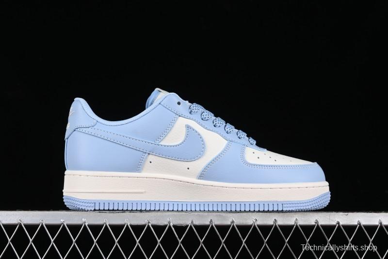 Nike Air Force 1 '07 Low Stussy Collaboration - Sky Blue Low-Top Casual Sneakers - BB9599-201