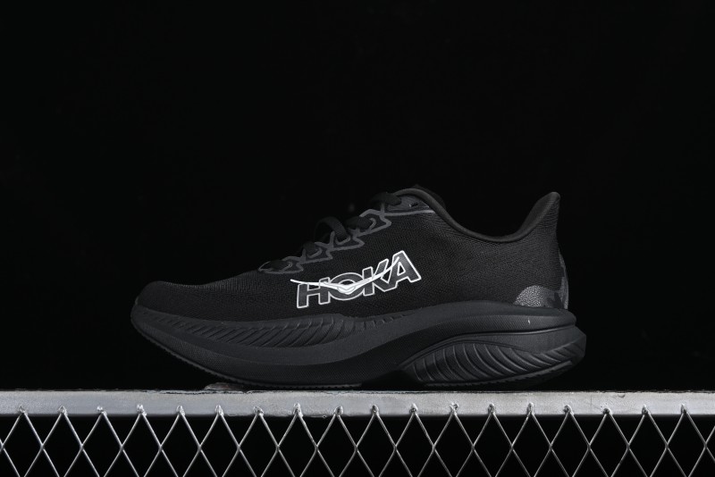 HOKA ONE ONE MACH 6 Flagship Racing Shoes with Carbon Plate Technology and Asymmetric Design - 114791 BLACK