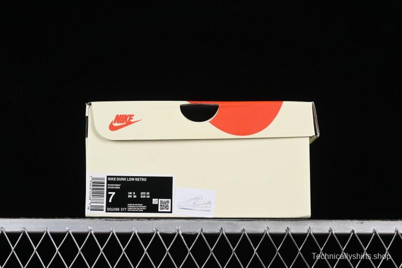 Stussy x Nike SB Dunk Low Retro Premium Sneakers in Off-White Light Grey Swoosh - DQ1098-377
