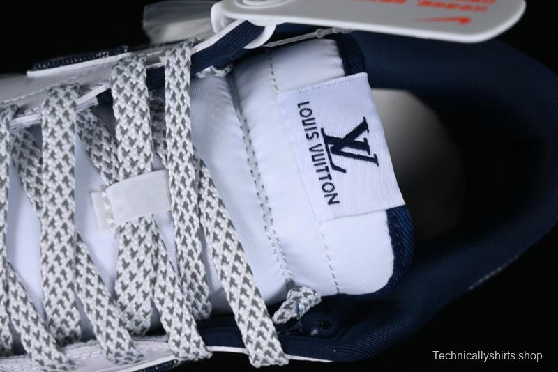 Nike SB Dunk Low LV Collaboration - Blue Midnight Elite Custom Low-Top Casual Skate Shoes - DD1391-122